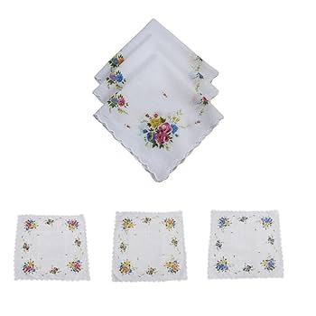Amazon.co.jp: 女性のハンカチ 綿 刺繍 レディース ヴィンテージ